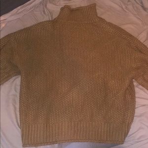 Tan turtleneck sweater